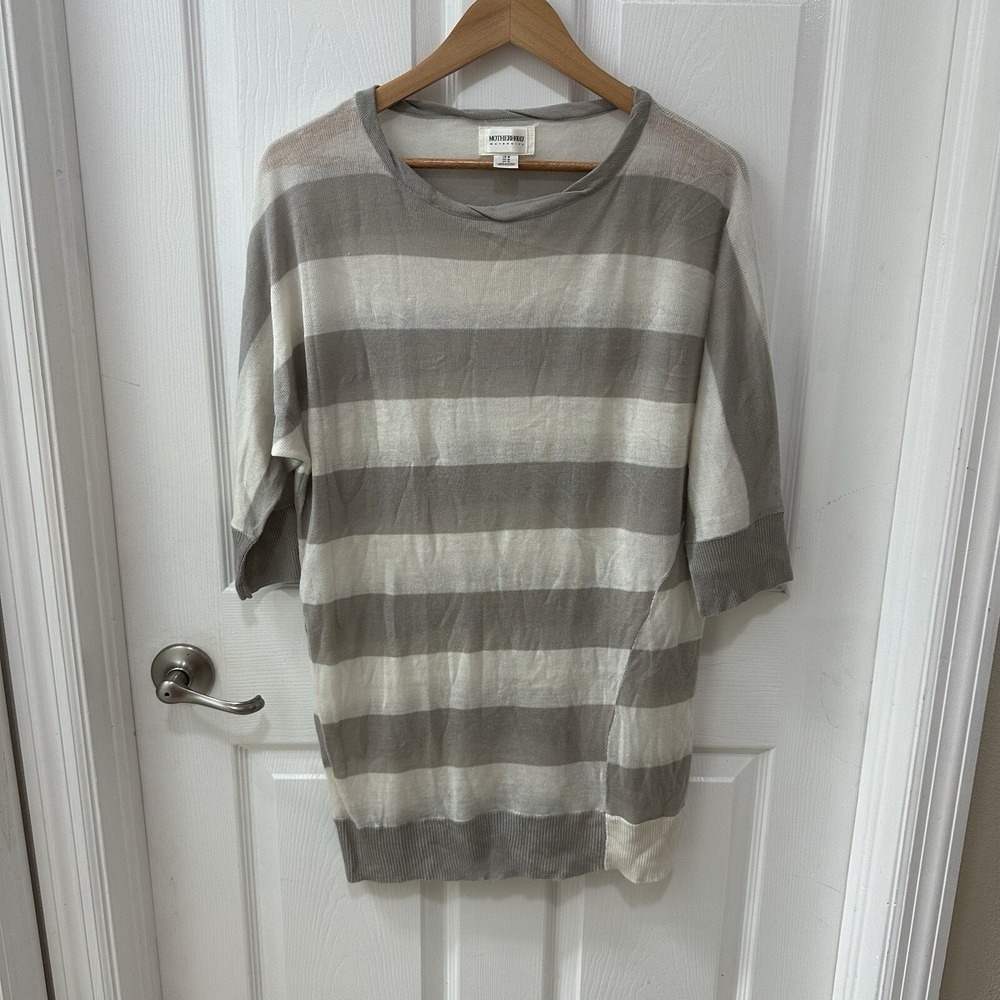 Motherhood Maternity 3/4 Sleeve Beige and Taupe Lightweight Sweater size M